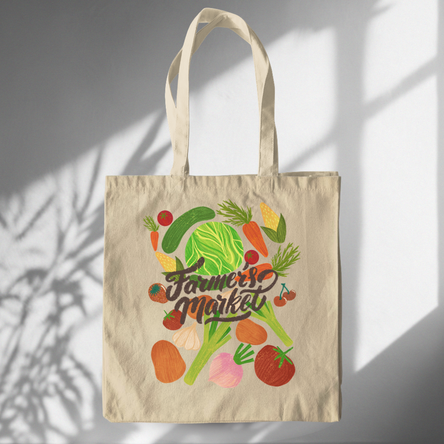 Farmer's Market Canvas Tote Bag