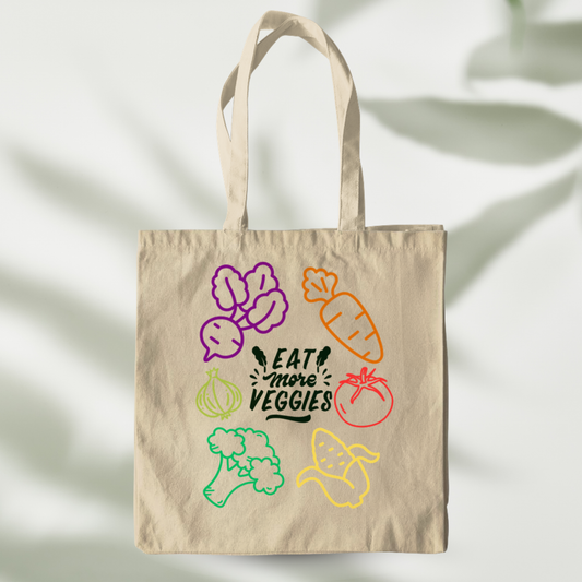 Eat More Veggies Canvas Tote Bag