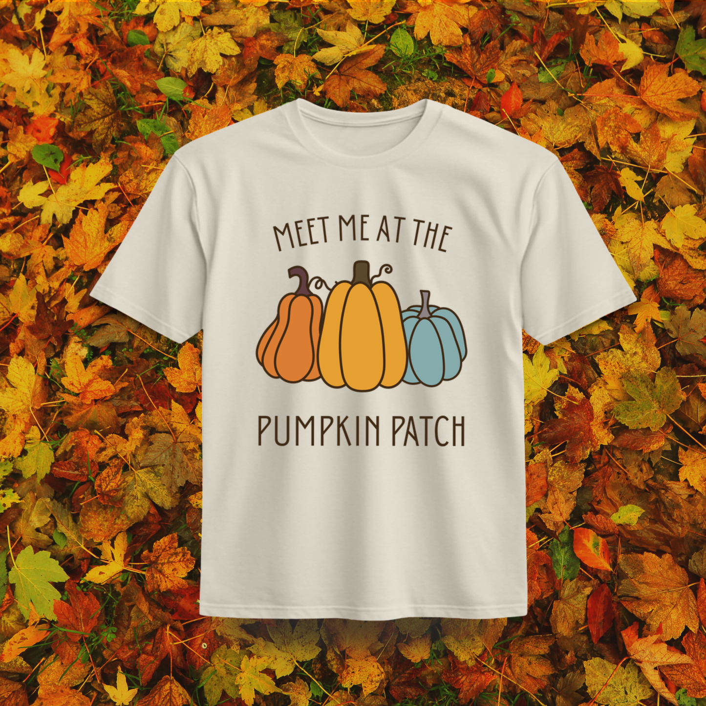 Meet Me at the Pumpkin Patch Organic Cotton T-Shirt – Fall Pumpkins Autumn Tee