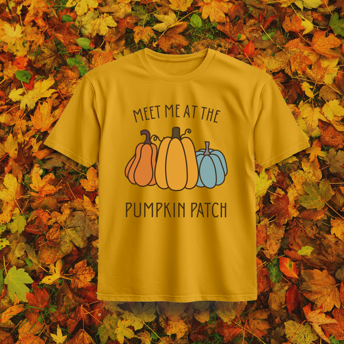 Meet Me at the Pumpkin Patch Organic Cotton T-Shirt – Fall Pumpkins Autumn Tee
