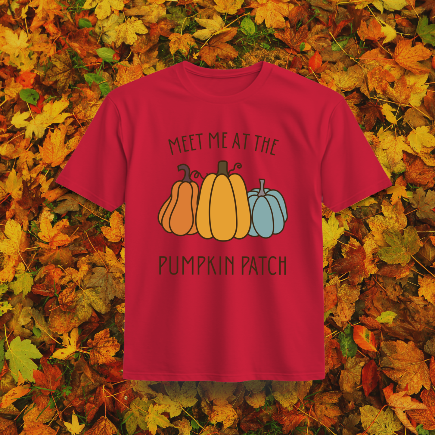 Meet Me at the Pumpkin Patch Organic Cotton T-Shirt – Fall Pumpkins Autumn Tee