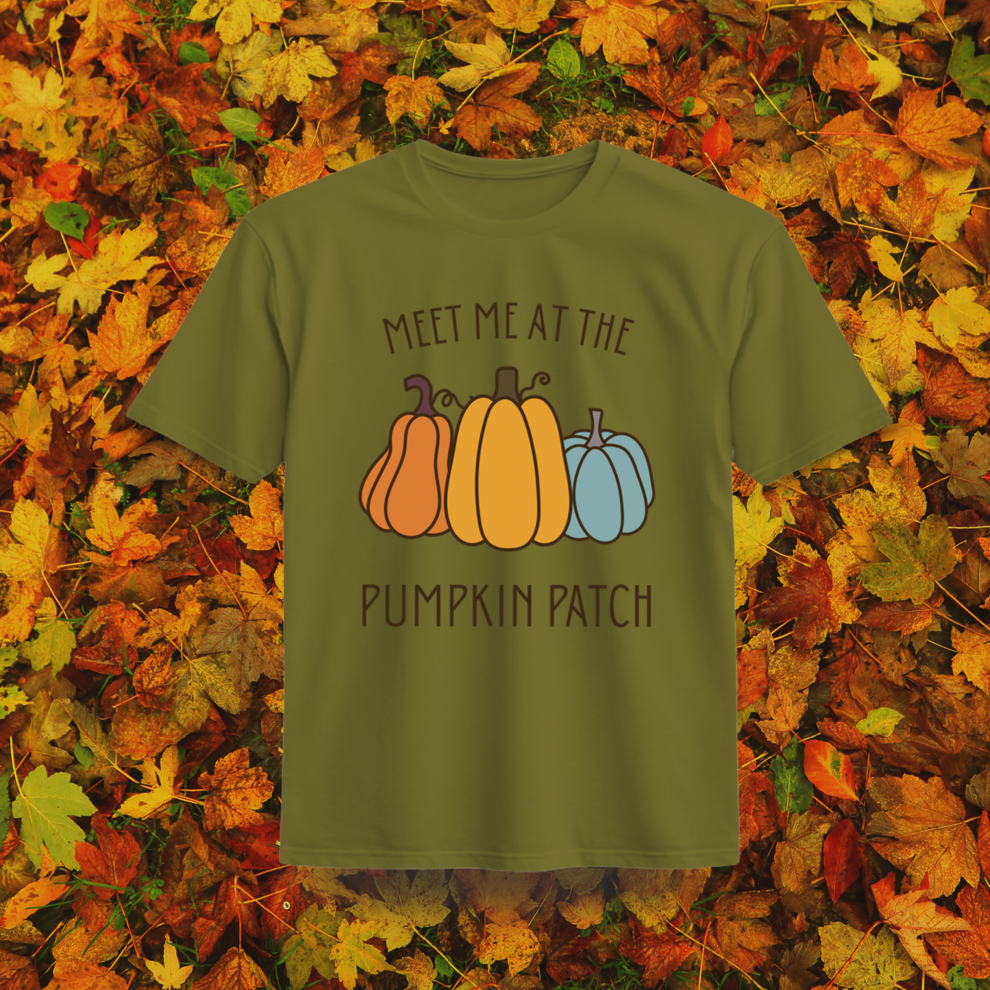 Meet Me at the Pumpkin Patch Organic Cotton T-Shirt – Fall Pumpkins Autumn Tee